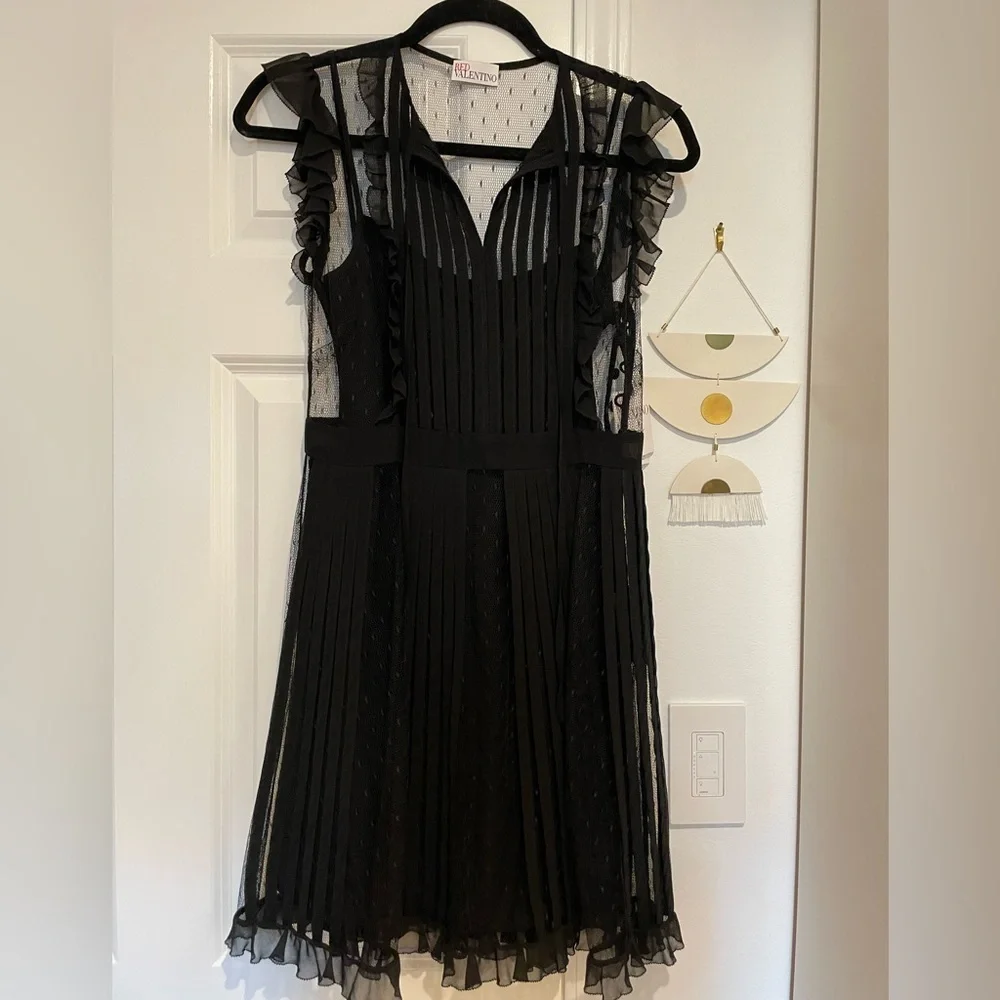 RED Valentino Sheer Trim Dress